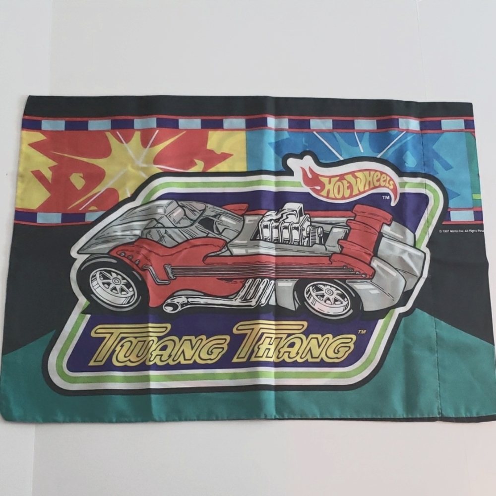 Vintage Hot Wheels pillow case, 1997